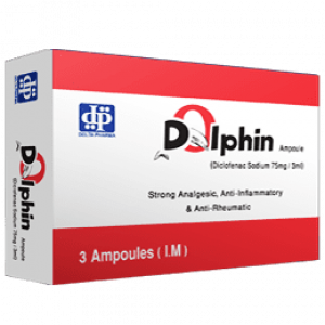 DOLPHIN 75 MG / 3 ML ( DICLOFENAC SODIUM ) I.M 3 AMPOULES